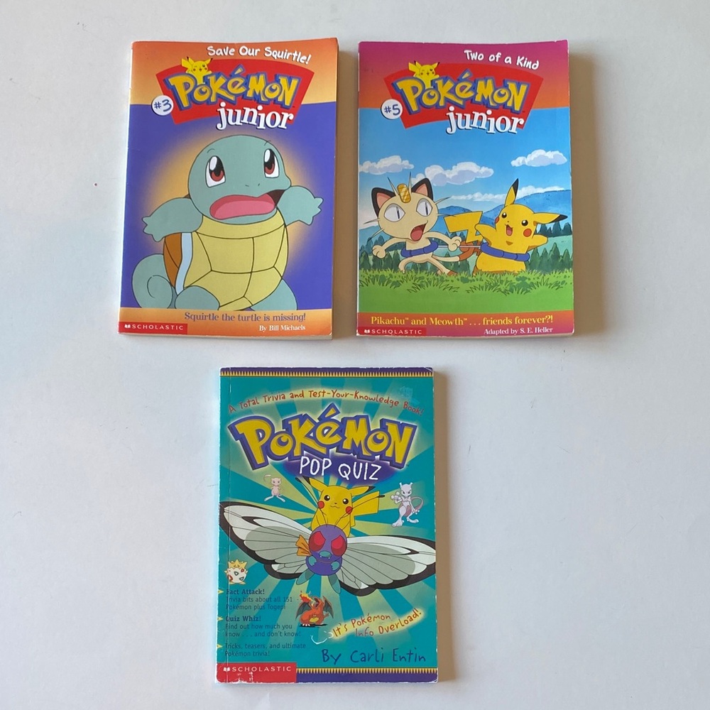 Scholastic Pokemon Various Books  - Red, Orange, Purple